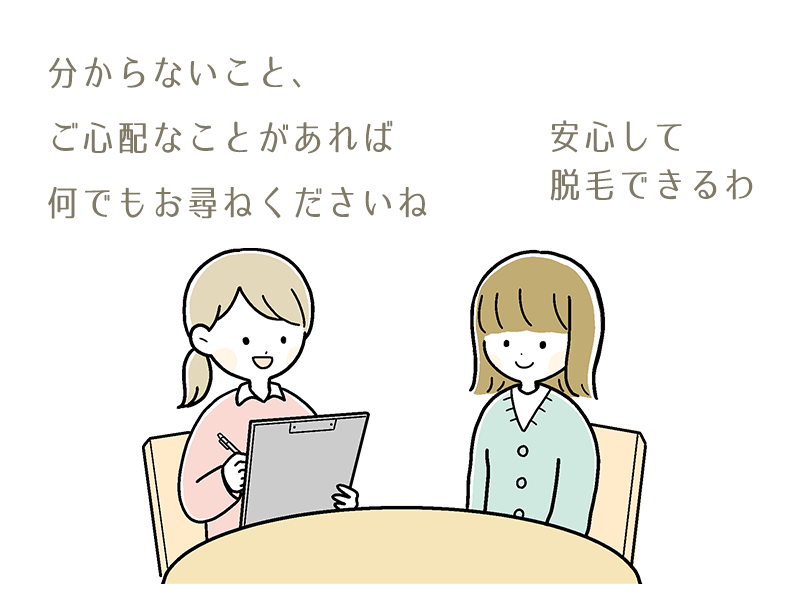 脱毛カウンセリング