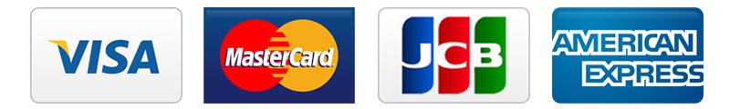 VISA、Master、JCB、アメリカン・エキスプレス